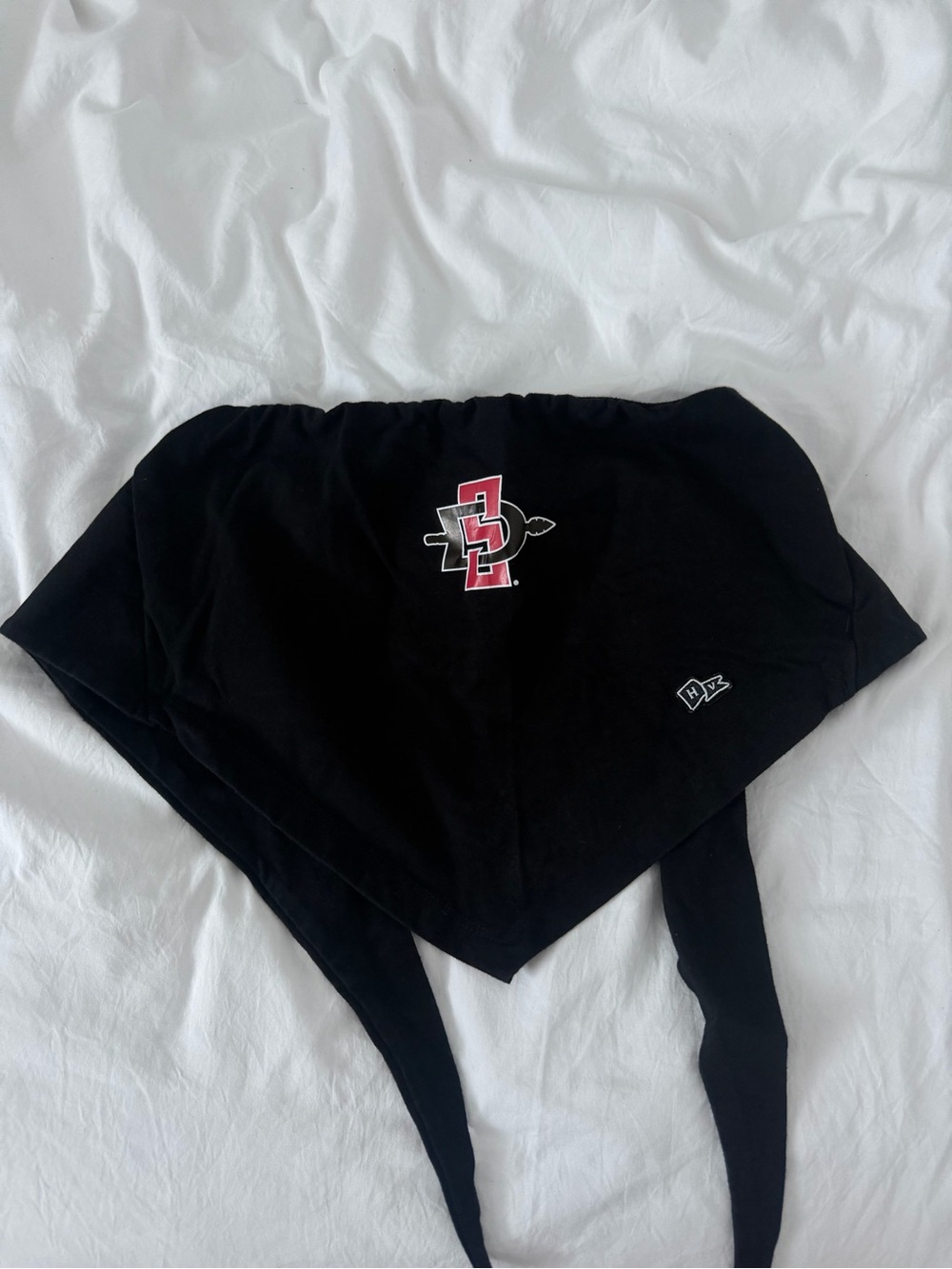 SDSU Black sleeveless Crop Top from Hype and Vice